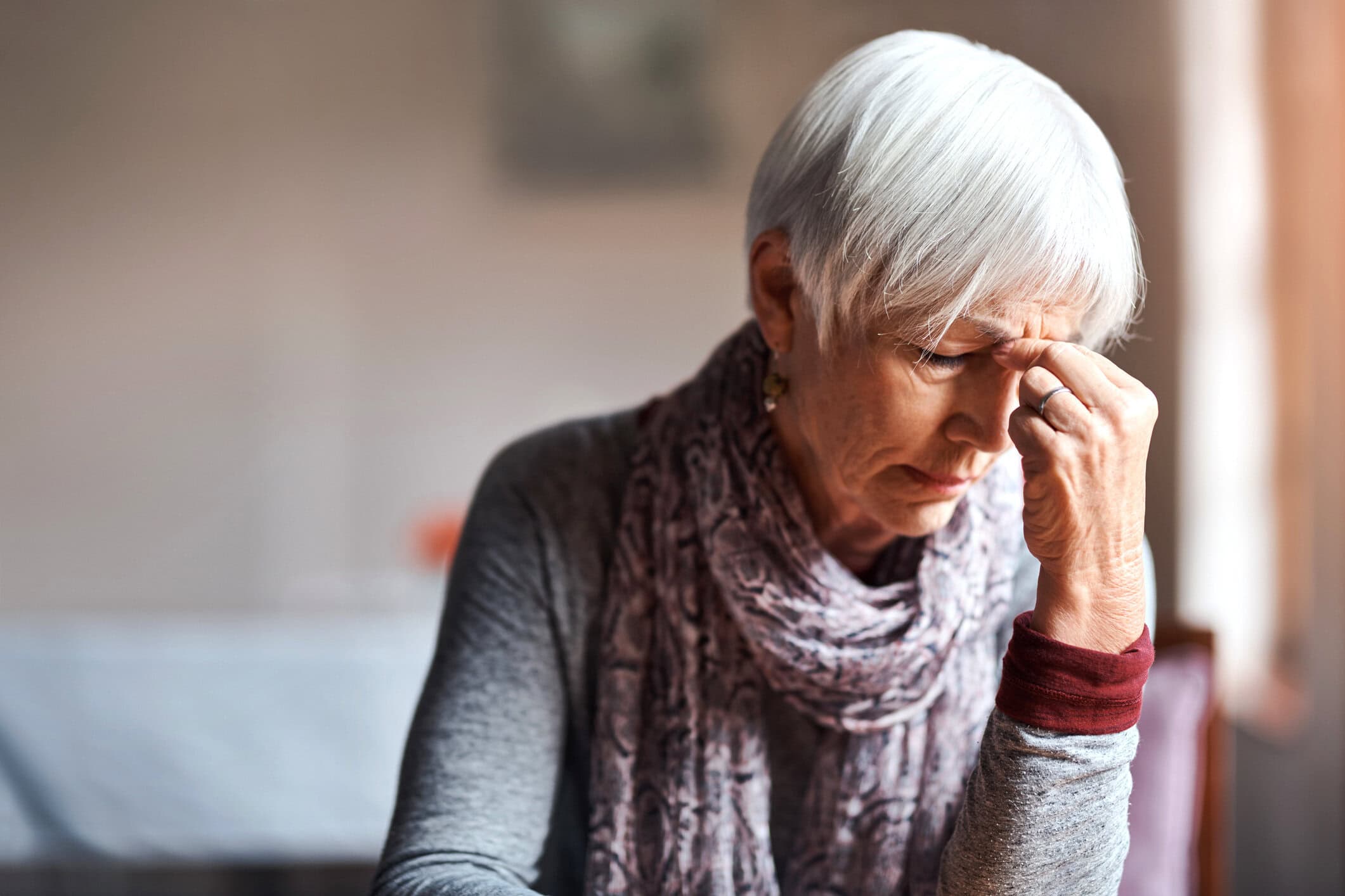 Stress-induced tension headache at home